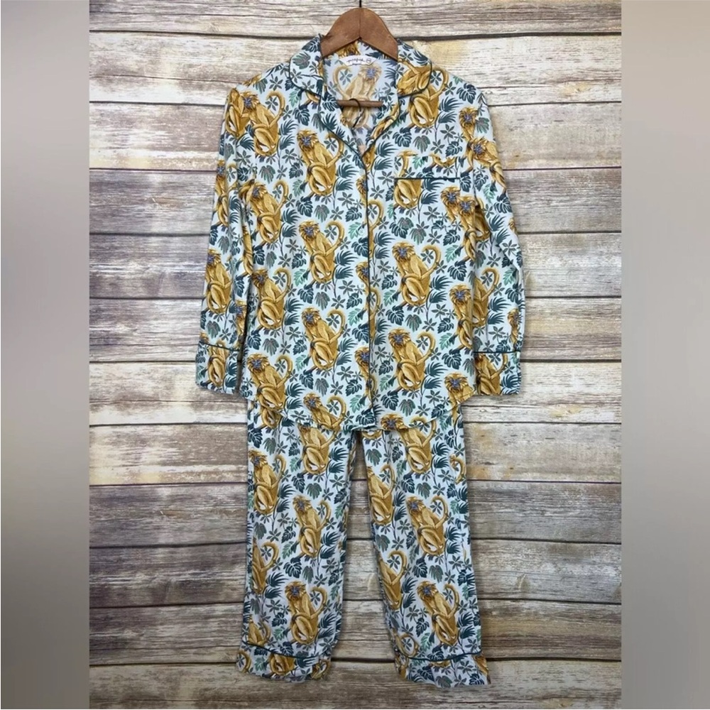 Printfresh tamarind monkey pajama matching set XXS